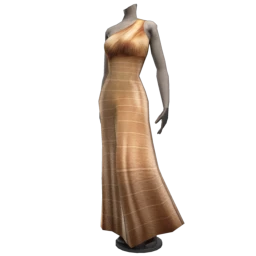 Gold Foil Bandage Dress