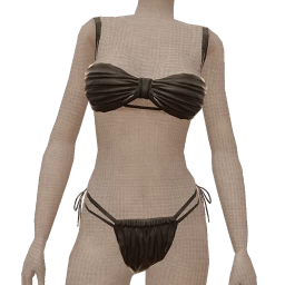 Mahiki Black Satin Bikini