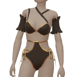 Mahiki Luxe Aspen Black And Gold Swimsuit