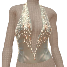 Mahiki Diamond Embellished Halter Neck Top