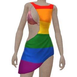 Mahiki Rainbow Colours Bikini Cover Up Combo