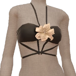 Mahiki Midnight Bloom Cropped Top