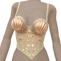 Mahiki Acqua Green Intricate Corset Top