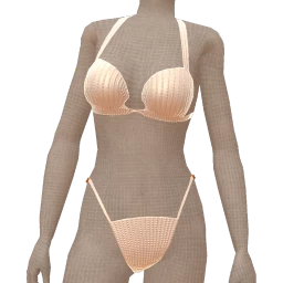 Mahiki White Waves Shell Bikini 