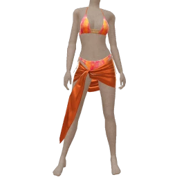 Mahiki Sunrise Sorbet Bikini And Wrap Skirt