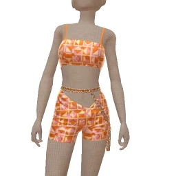 Mahiki Orange Pattern Swimwear