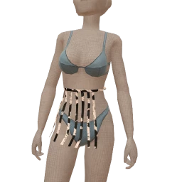 Mahiki Denim Bikini With Tassel Cover Up