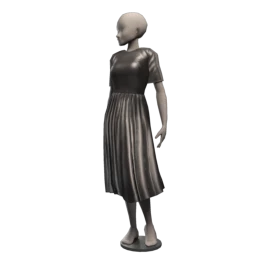 Adrianna Papell Metallic Pleated Dress