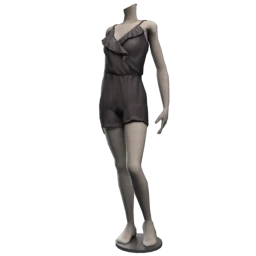 Naked Zebra Jamie Striped Cascade Romper