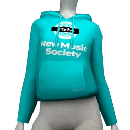 NMS Crop Hoodie (Turquoise)
