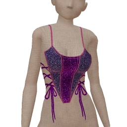 Nova Purple Glitter Crop Top