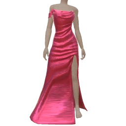 Ikon Elite Cracked Metallic Rose-Violet Side Split Dress