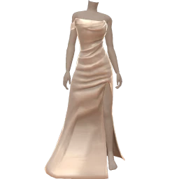 Ikon Elite Silver Leather Side Split Gown