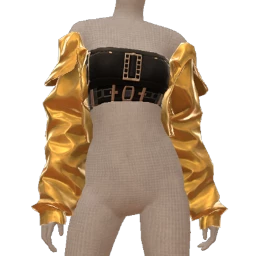 Ikon Elite Gold Drop Shoulder Jacket With Belted Leather Top