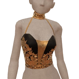 Ikon Elite Gold Leaf Couture Chain Top