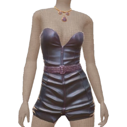 Ikon Elite Metallic Leather Biker Glam Mini Dress