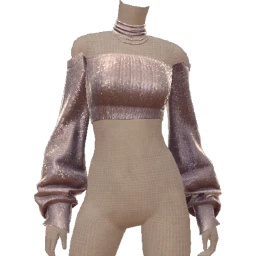 Ikon Elite Metallic Glam Cropped Rib Jumper