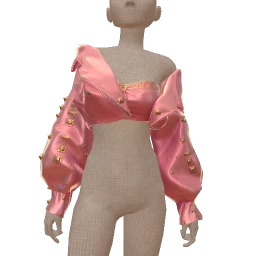 Ikon Elite Pink Satin Gold Spike Jacket