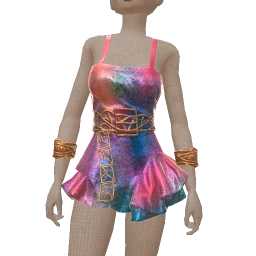 Ikon Elite Holographic Scales Mini Dress
