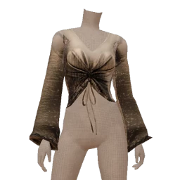 Prevail Grey Sequins Flare Sleeved Top