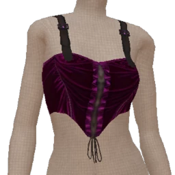 Delirious Rose-Violet Velvet Witch Corset