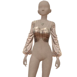 Ikon Elite Silver Silk Draped Sleeve Couture Corset Top