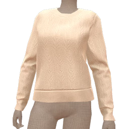 Scoop Cable Knit Crewneck Sweater