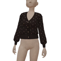 Scoop Long Sleeve Party Cardigan