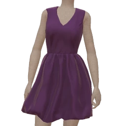 Scoop Sleeveless V-Neck Balloon Mini Dress