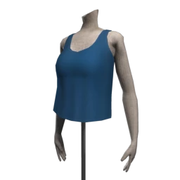 Foal Silk Drape Vest - Marine Blue