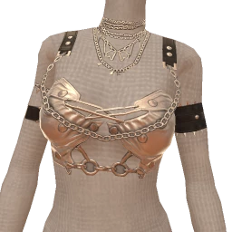 Delirious Silver Metallic Chained Crop Top