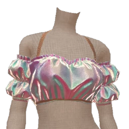 Cloud Nine Rose Prism Holographic Crop Top