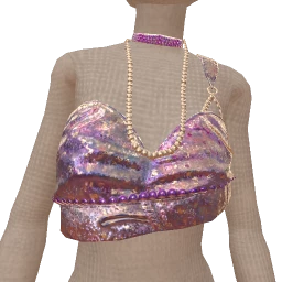 Cloud Nine Lyla Holographic Pearl Crop Top