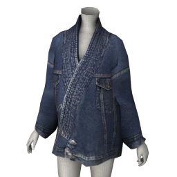 BALENCIAGA - Judo Padded Denim Kimono Jacket