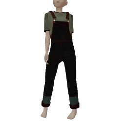 They Green And Black Autumn Dungarees