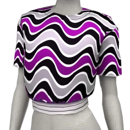 they. Vibing Waves Crop Top