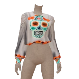 Cloud Nine Day Of The Dead Crop Top