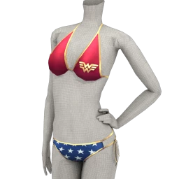 Wonder Woman Triangle Halter String Bikini