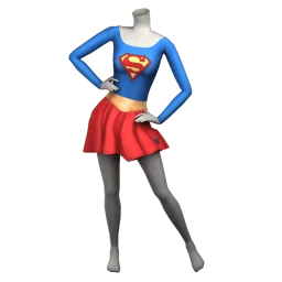 Supergirl Bodysuit and Skirt Costume Set