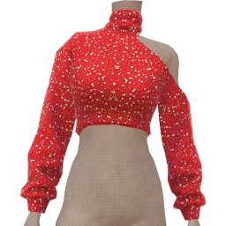 USAesthetics Red Knit Cut-Out Sparkle Sweater