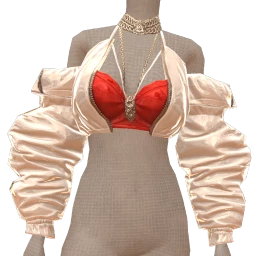 USAesthetics White Plastic Maxi Sleeve Jacket