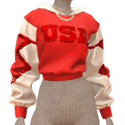 USAesthetics USA Red Gemstone Sweater