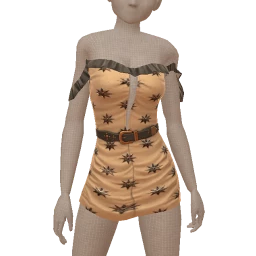 USAesthetics Silver Star Print Dress