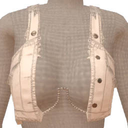 USAesthetics White Denim Fade Vest Top