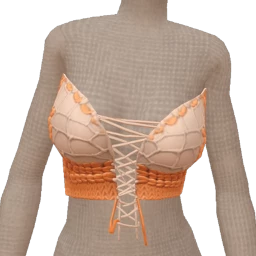 USAesthetics Lace It Up Yarn Crop Top