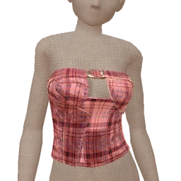 USAesthetics Deconstructed Check Crop Top