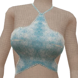 USAesthetics Denim Star Halter Top