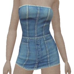 USAesthetics Denim Strapless Dress