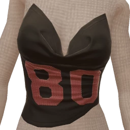 Drop Science Black Mad 80s Crop Top