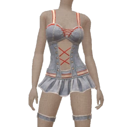 USAesthetics Denim Strap Mini Dress